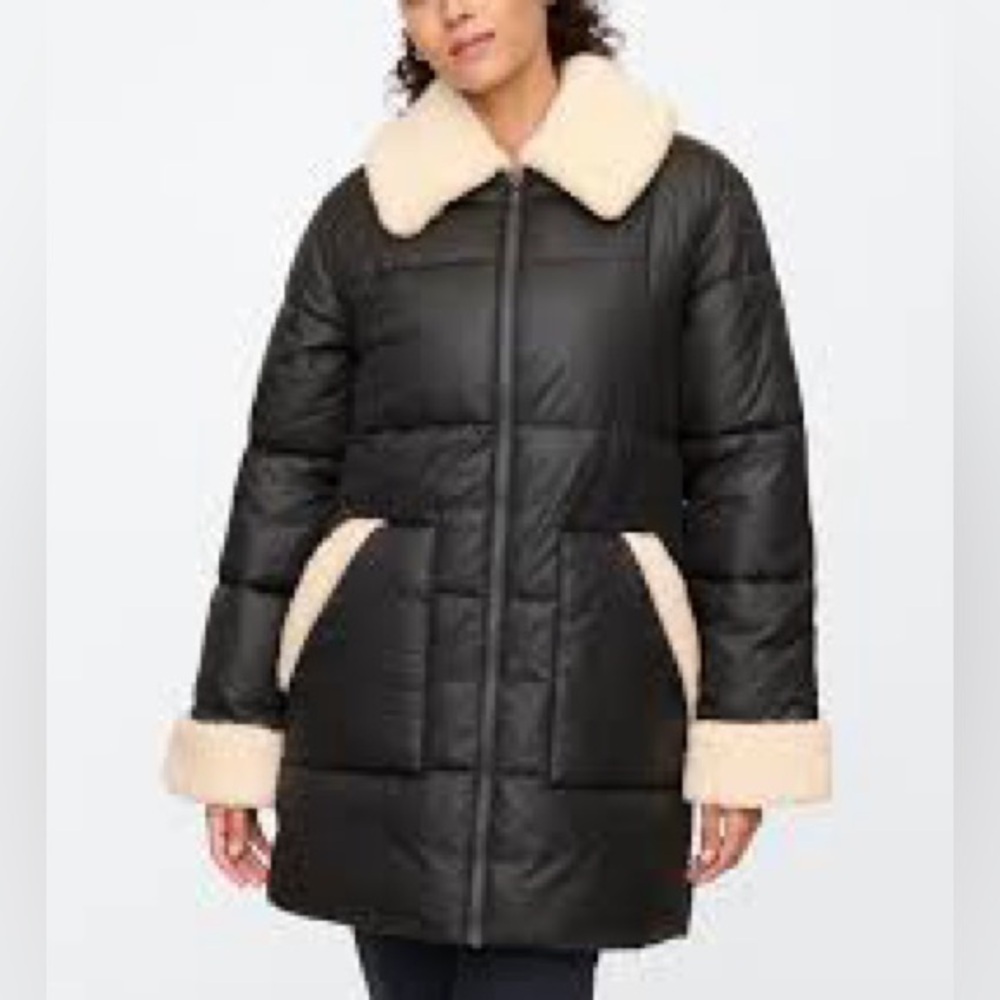 Gap Relaxed ColdControl Long Sherpa Puffer Coat mid‎ length